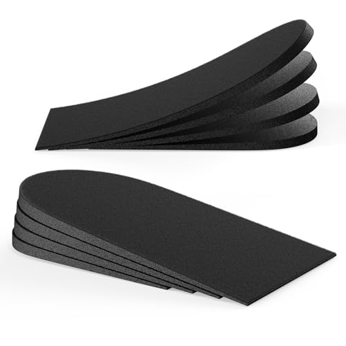 Adjustable Heel Lift Inserts for Shoes - Bukihome Orthopedic Shoe Lift for Uneven Legs 4 Layers Height Increase Insole for Heel Pain,Heel Spur,Achilles Tendonitis,Black,Medium(Women 9-11.5/Men 7-9.5)