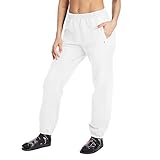 Champion Damen Rw Boyfriend Sweathose Trainingshose, Weißes C-Logo, S