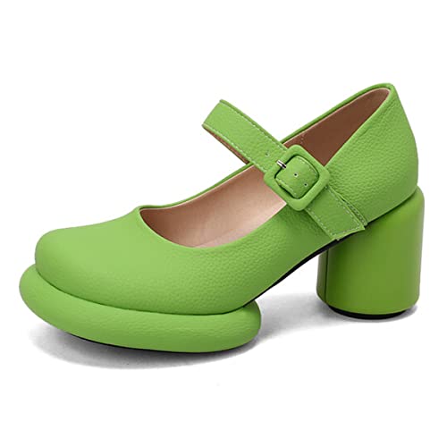 Touslecos Mary Jane Shoes Women Chunky Heal Platform Fashion Ankle Strap Round Toe School Uniform Pumps Sweet Lolita Shoes2