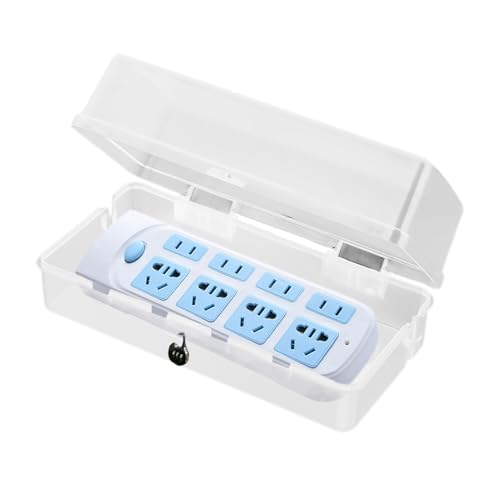 Rainproof Socket Box ? Outdoor Plug Storage, Lockable Power Outlet Case | Weatherproof Electric Socket Enclosure with 6 Outlet P