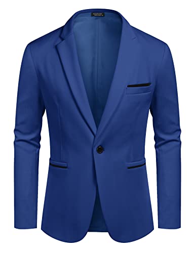 Image of COOFANDY Men's Casual Blazer Jacket Slim Fit Sports Coat Business Suit Jackets One Button
