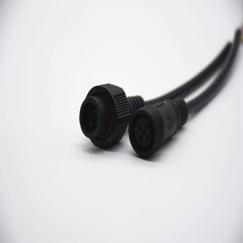 M19 Gold- Plated Copper 5Pin Connector IP67 Waterproof 0.2M Length 5 * 0.3㎜² Cable Male and Female Screw Joint Connector for LED