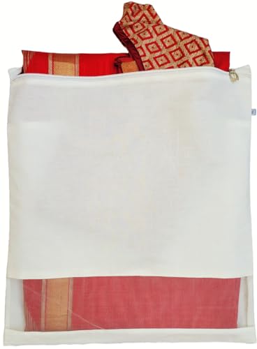 Clarkia 12 pieces Reusable Cotton Saree Cover Blouse