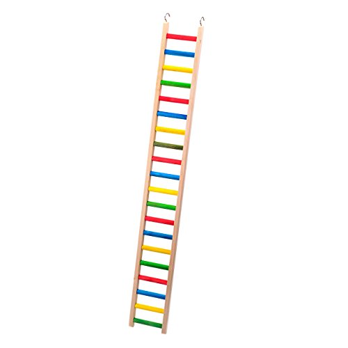 HappyBird | Holzleiter für Papageien - 120 cm | XXL Kletterleiter, Vogelleiter