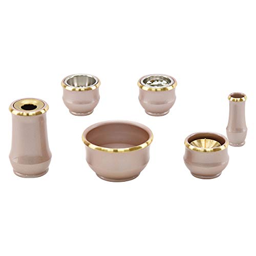 仏具 具足 6点 セット 日本製 ルフラ パウダーローズ 香炉 花立 火立 湯呑 仏飯器 線香差
