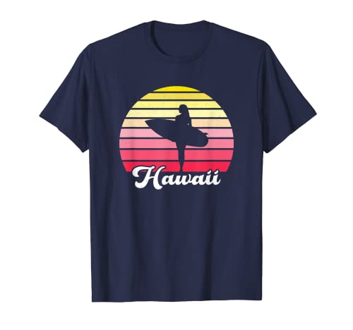 Hawaii HI Surfer Girl Hawaiian Island Surfing Beach Vacances T-Shirt