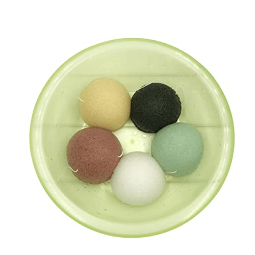 minkissy 5 Esponjas De Algodón Limpiadoras Esponja Facial De Carbón Esponja De Limpieza Facial