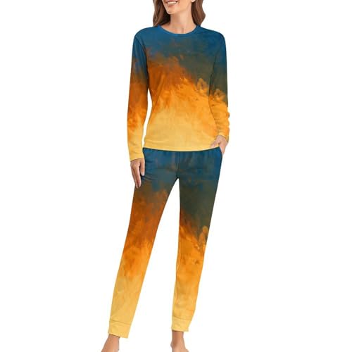 Ensemble de pyjama femme orange idéal pour vos soirées cocooning et moments de détente