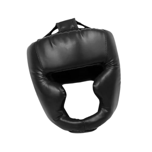 Baoblaze Caschetto da Boxe Caschetto, Protezione per Le guance, equipaggiamento Protettivo, Protezione per la Testa Sportiva Protezione per la Testa per Lotta, Bambini Neri