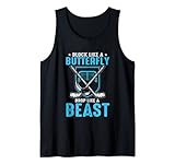 Drop Like A Butterfly Block Like A Beast Eishockey Tank Top