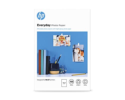 Papier photo HP Everyday, brillant, 200 g/m2, 10 x 15 cm, 100 feuilles
