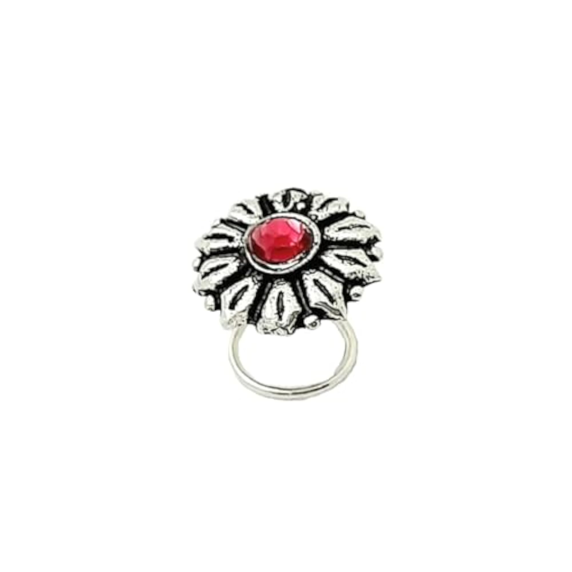Women's Flower Blossom Nosepin with Tiny Stone