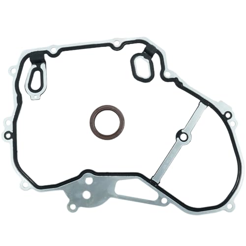 Image of Timing Cover Gasket Set with Timing Chain Gasket Compatible with Chevy Cobalt Equinox HHR Malibu GMC Terrain Buick Regal 2006-2017 2.0L 2.2L 2.4L Replaces OE TCS46079 24435052 12637040