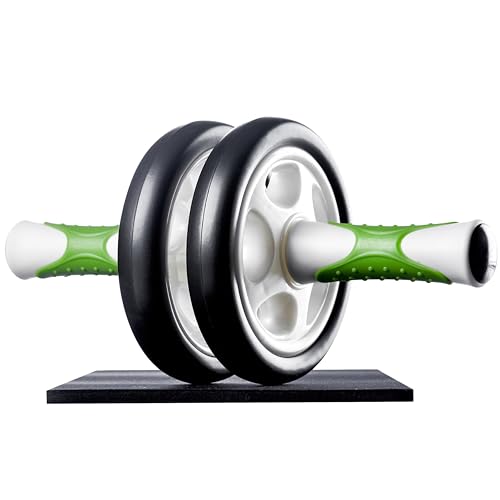 Ultrasport AB Roller/AB Trainer incl. Knee Mat, Ab Training for Men and Women Multifunctional ab muscle roller Also for seniors, space-saving collapsible muscle trainer (Green)