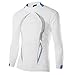 Compression Shirt Men Long Sleeve Gym Workout Athletic Shirts Running Cycling Base Layer Tops Quick-Drying Tshirts White