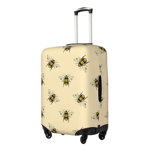 Honey Bee Print Washable Luggage Cover Fashion Suitcase Protector Cover Fits 18-32 Inch Luggage2
