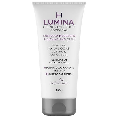 Creme Clareador Lumina 60g Sofisticatto – Clareia Virilhas, Axilas, Joelhos e Cotovelos + Sachê