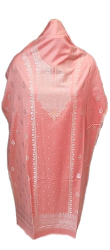 Image of Womens designer woolen suit for women with salwar and kashmiri shawl winter wear kani unstitched fabric set, stylish kurta pant set woollen dress material for women by pure pashmina wooltex