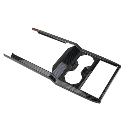 Fewshaw Carbon Fiber Style Central Control Cup Holder Wireless Charging Slot Frame Trim Accessories for Tesla Cybertruck (Bright Surface) by Fewshaw - Used condition - Image 4
