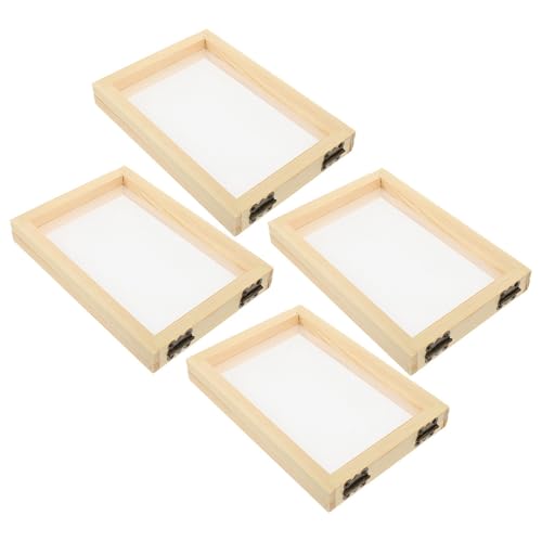 Cadre bois de fabrication de papier avec tamis pour loisirs créatifs enfant