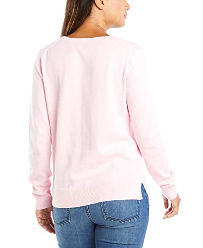 Nautica Women's Effortless J-Class Long Sleeve 100% Cotton V-Neck Sweater3