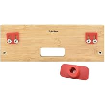 Big Horn 70131 A Latch Mortising Template Bamboo Router Jig with Center Locator for Door Latch Installation, 1" 2-1/4" Finish Size