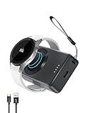 【AUFLADEN DER UHREN UND TELEFONE】 Die Powerbank der Uhr ist kompatibel mit Galaxy Watch 5/ Galaxy Watch 5 Pro/Galaxy Watch 5 LTE und kann auch zum Aufladen der Telefone verwendet werden, wenn das Kabel angeschlossen wird. Kaufen Sie einfach ein kabelloses Ladegerät, das Sie erhalten eine Ladestation für mehrere Geräte.