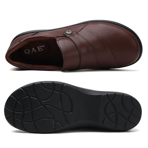 Image of QAE Loafers for Women Orthopedic Shoes Comfortable Slip-Ons Work Flats Womens Business Casual Dress Penny Loafers
