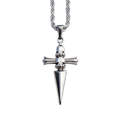 keekingdom Anime Necklaces for Men Judgement Chain Necklace (Silver)