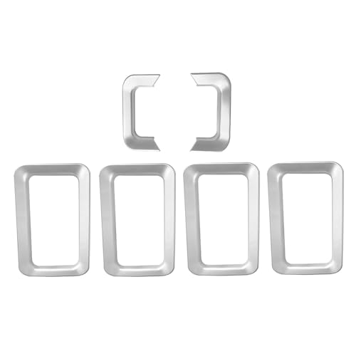 スズキ ジムニー JB64 JB74 2019-2024 用 フロントグリルリング レーシンググリルインサート カバートリム レーシンググリル 外装アクセサリー 車のダブルキドニーグリル(Silver)