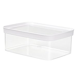 Emsa Optima 513562 Vorratsdose 2,0 L Rechteckig Weiß/Transparent
