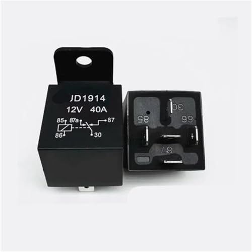 Relais JD1914 12V 40A 5 broches DCV12 lot de 5 pièces pour électricien auto