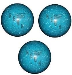 Bowlerstore Products EPCO Duckpin Bowling Balls - Neon Speckled - Blue (5 inch- 3lbs. 8 oz.) 3 Balls