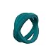 Women's Teal Crossover Silicone Ring Size 07