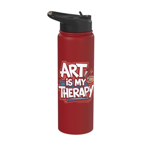 Art Is My Therapy Colorful Painting Artist Stainless Steel Insulated