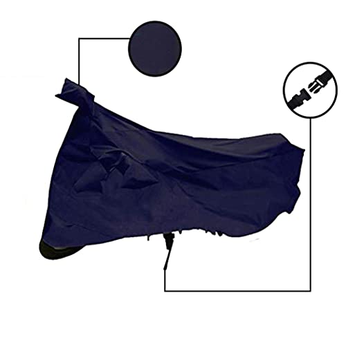 Image of Riderscart 100% Waterproof, Dustproof & UV Protection Bike Cover with Mirror Pocket and Storage Bag Body Covers for Hero Hunk - Blue