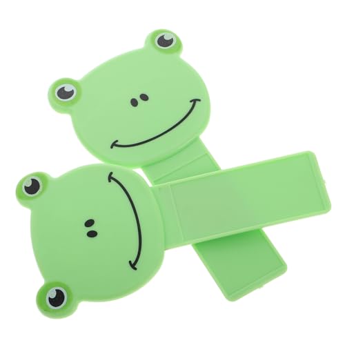 HEMOTON 2Pcs Cartoon Toilet Lid Lifters with Adhesive Handles Fit Toilet Bowl Cover Raisers for Clean and Bathroom Use Portable Toilet Lid Lifting Tools in Green