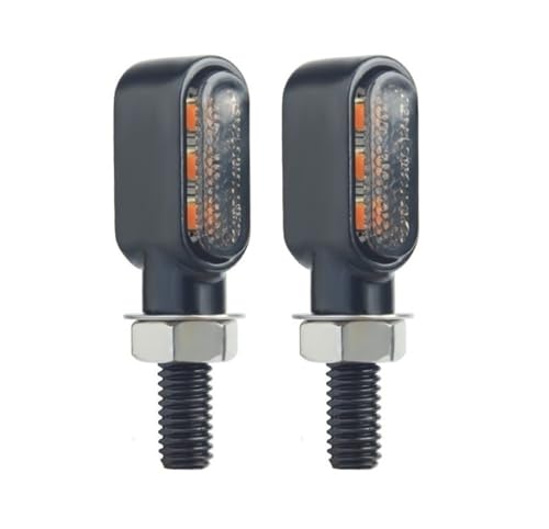 Clignotant LED moto ambre 3 LED étanche avec filetage de fixation universel 8mm