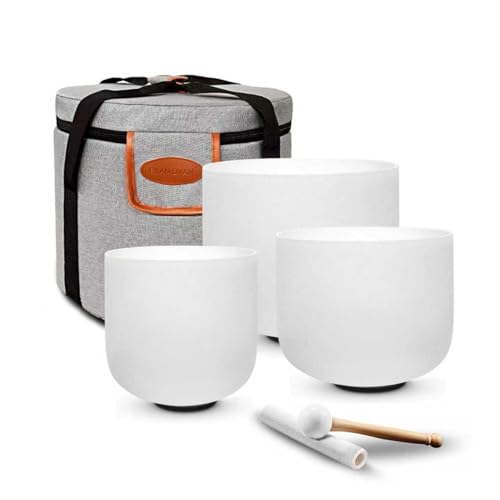 RYAN DVAN 432HZ Crystal Singing Bowl Set of 3, 6