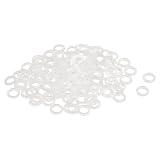 uxcell ワッシャー M5 120個 ナイロンワッシャー 平ワッシャー 内径5mm 外径8mm 厚さ1mm 絶縁 シャワーホース 蛇口パイプ ガラス製シャワードアハンドル 園芸メンテナンス用 ホワイト