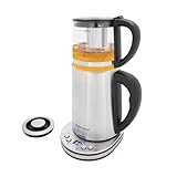 Hervidor eléctrico de 1500 W Kettle 2.5 L+1 L con pantalla LCD y asa, calefacción rápida, para oficinas, hoteles, apartamentos y casas