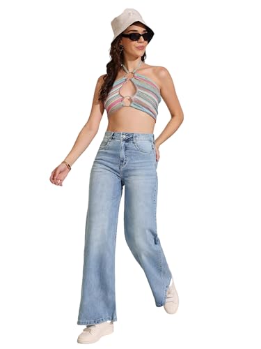 Image of Dolce Crudo Straight High Rise Jeans for Women