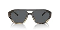 Michael Kors MK2219U Zurich Universal Fit Sunglasses, Black Grey Gradient Tortoise/Dark Grey Solid, 57 mm