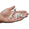 21 pieces Original Mini Clay Nozzles, Cupcake Icing Piping Kit, Hand Decorating Tips Accessories Precision Mini Tools DIY decoration - with a Converter Headand 10PCS Pastry Bags & Tips Set