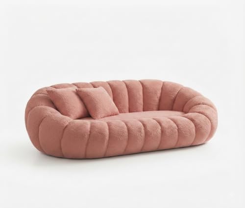 Image of CRAFTCITY 5 Seater Pumpkin Sofa Set /Premium Modern Tufted Living Room Furniture Collection