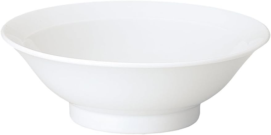 KOYO 50500037 Koyo Pottery, Hakasho 8.0 Rim Bowl, White Chinese Wok, Mino Ware, Dishwasher Safe, Made in Japan