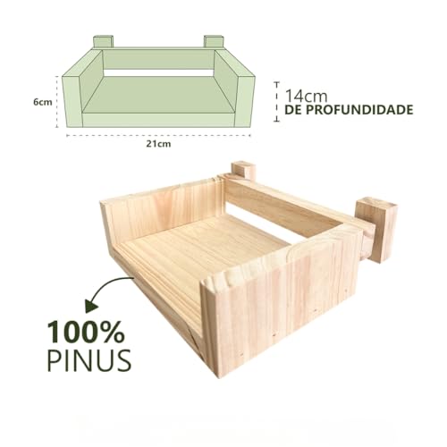 Jardim Vertical Painel Madeira Floreira Horta Treliça Modular (Floreira Completa)