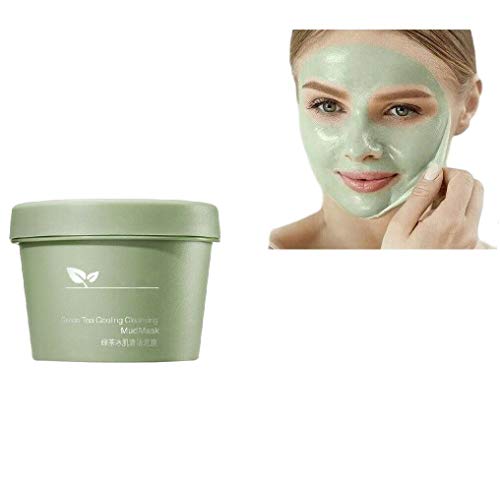 LLSY Green Tea Cooling Cleansing Mud Mask Ice Muscle Moisturizing Improve Skin Reducing Facial Blemishes?Redness?Acne?Enlarged pores and Blackhead
