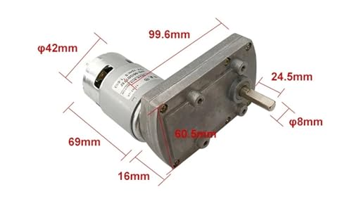 Moteur à engrenages CC 775 24V, conception robuste en acier renforcé - 5