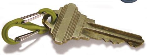 Nite Ize SBP0-2PK-17 S-Biner Plastic Size-0 Double Gated Carabiner, Lime, 2-Pack